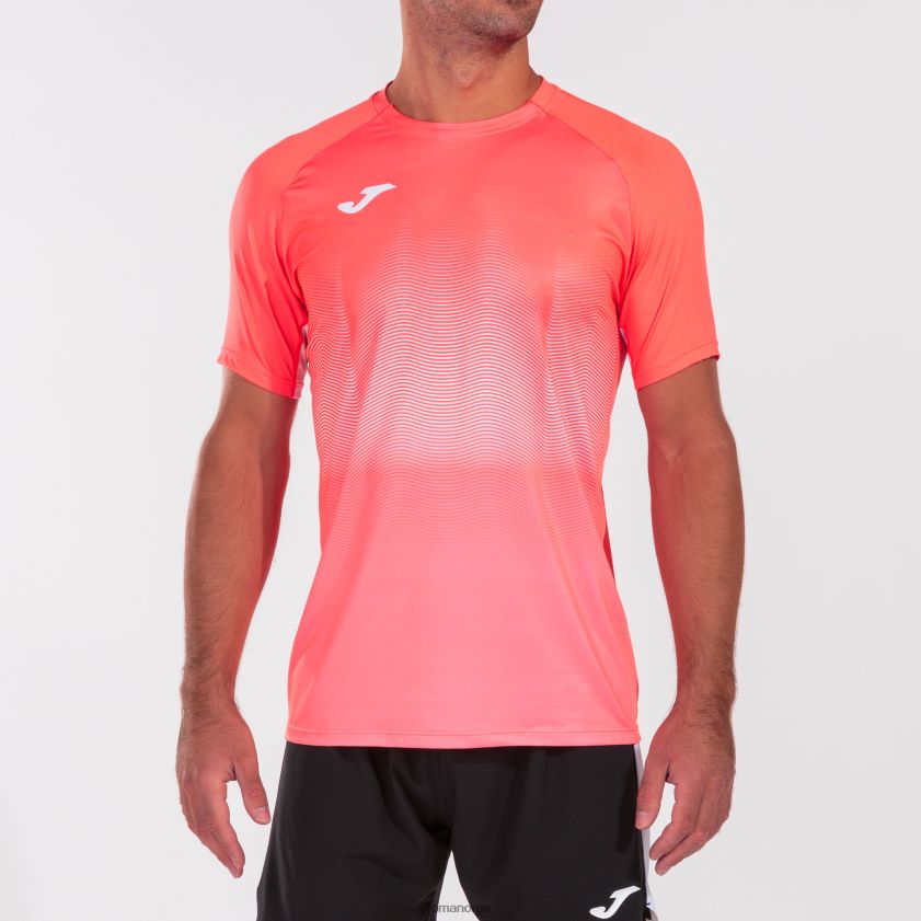 nei Joma skjorte kortermet elite vii fluorescerende korallhvit FBD0T04355 menn