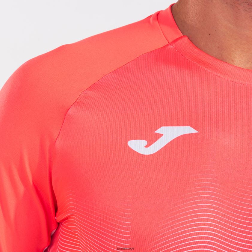 nei Joma skjorte kortermet elite vii fluorescerende korallhvit FBD0T04355 menn