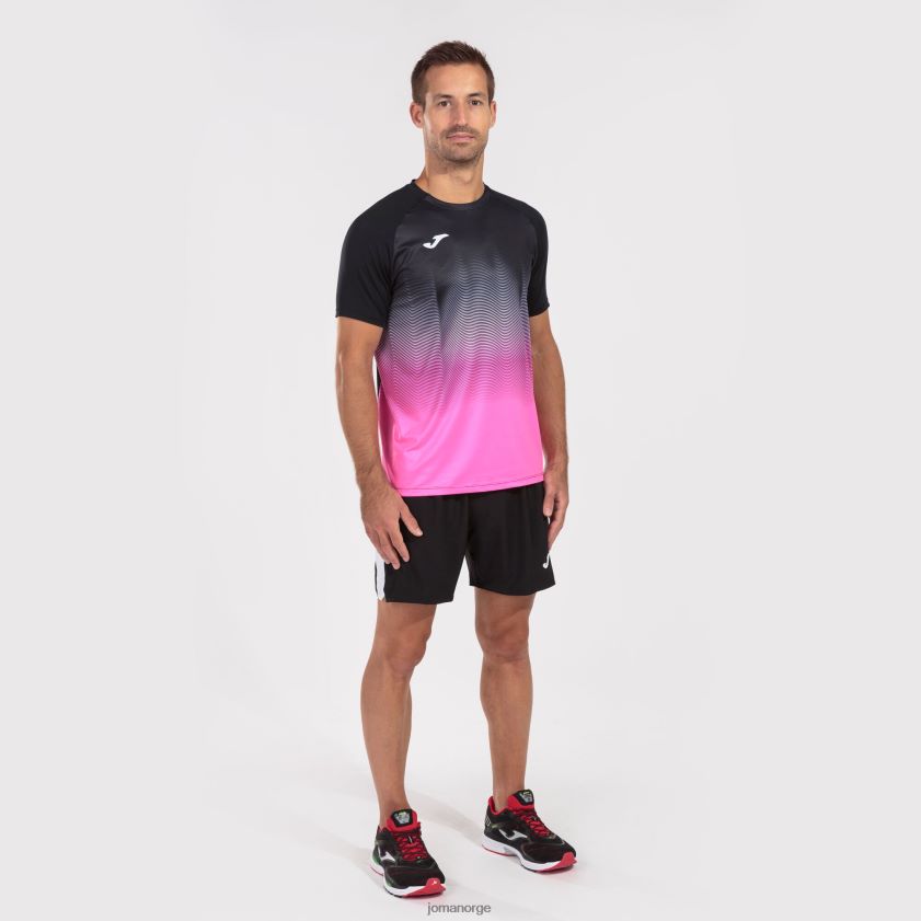 nei Joma skjorte kortermet elite vii svart fluorescerende rosa hvit FBD0T02835 menn