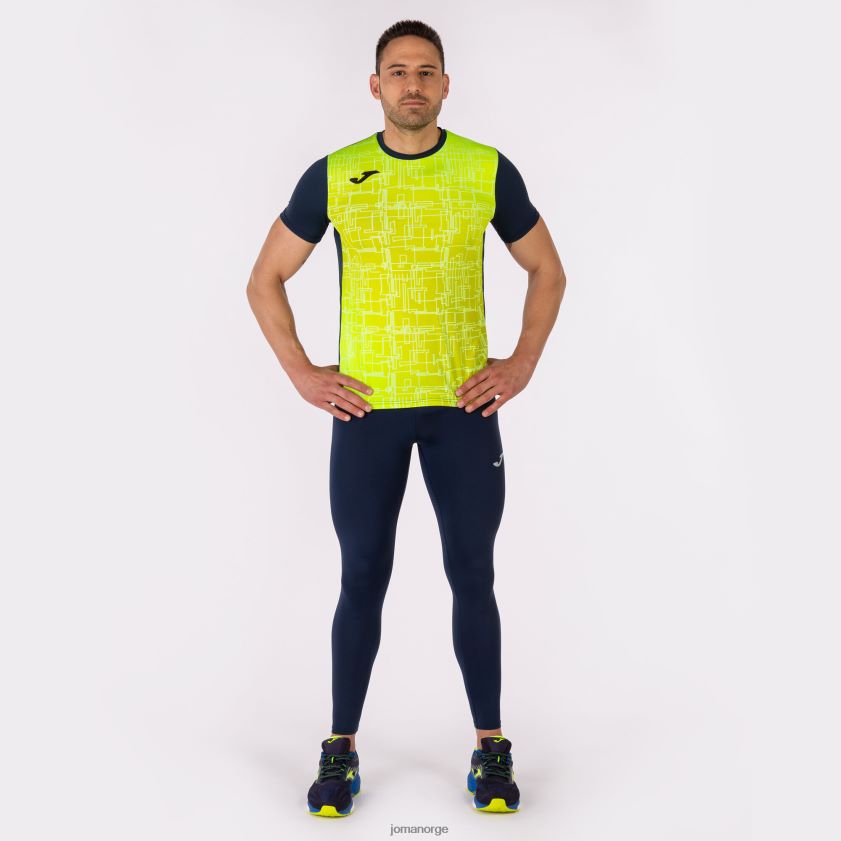 nei Joma skjorte kortermet elite viii marineblå fluorescerende gul FBD0T0674 menn