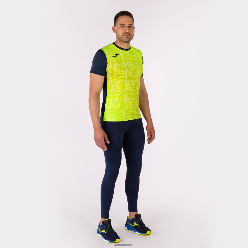 nei Joma skjorte kortermet elite viii marineblå fluorescerende gul FBD0T0674 menn