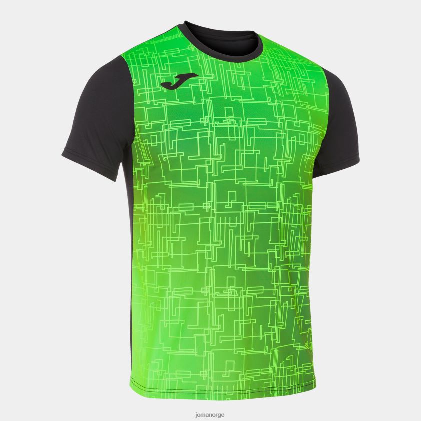 nei Joma skjorte kortermet elite viii svart fluorescerende grønn FBD0T04661 menn