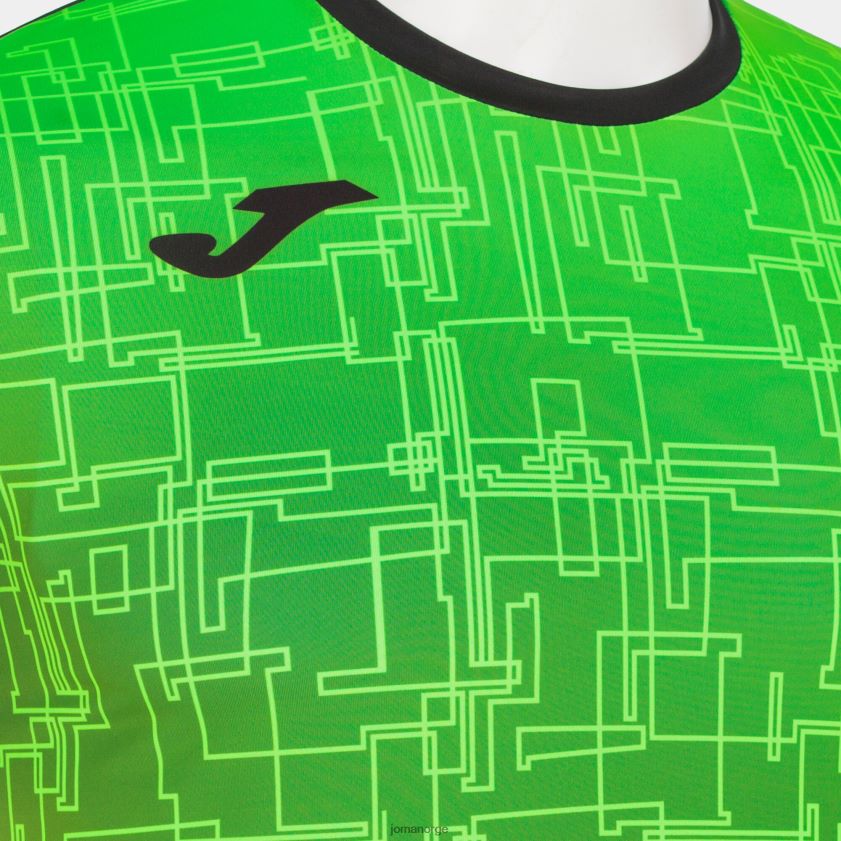 nei Joma skjorte kortermet elite viii svart fluorescerende grønn FBD0T04661 menn
