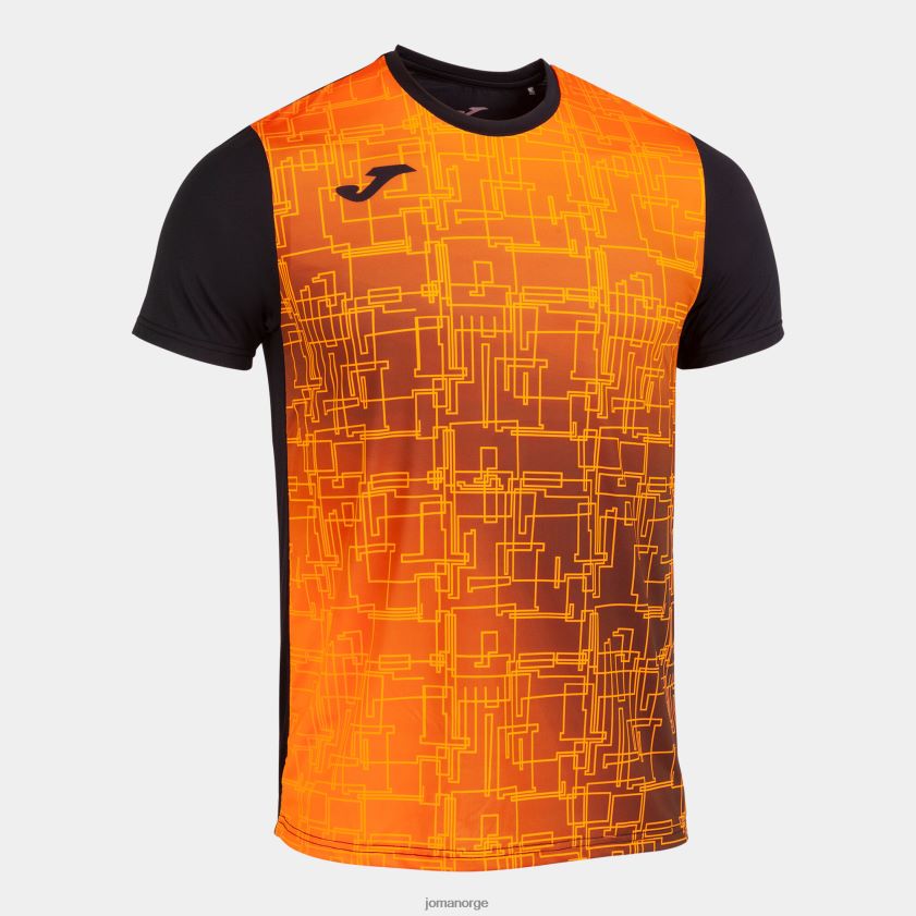 nei Joma skjorte kortermet elite viii svart oransje FBD0T03486 menn