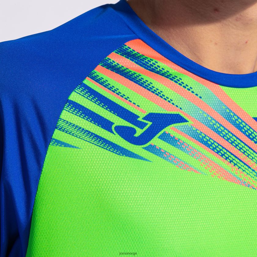 nei Joma skjorte kortermet elite x fluorescerende grønn kongeblå FBD0T0239 menn