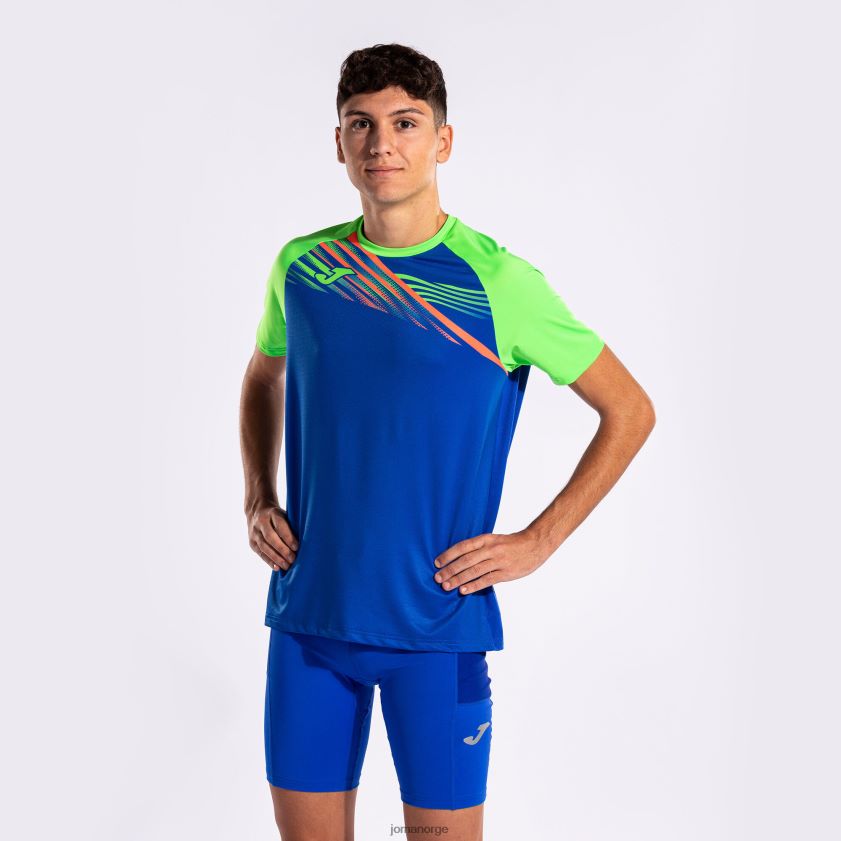 nei Joma skjorte kortermet elite x kongeblå fluorescerende grønn FBD0T01093 menn