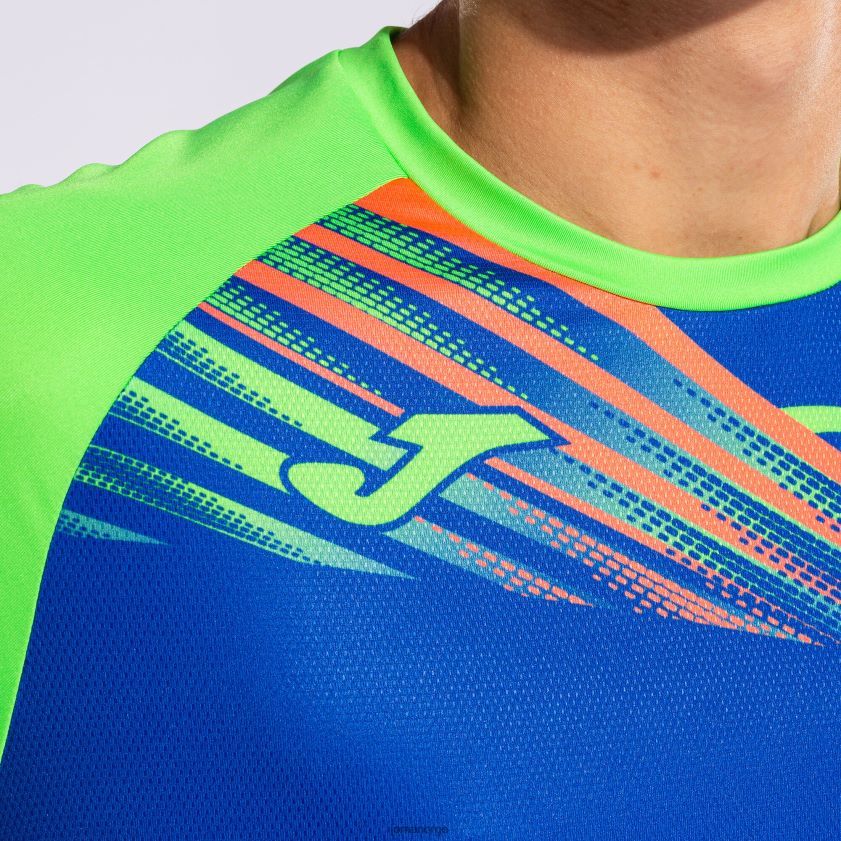 nei Joma skjorte kortermet elite x kongeblå fluorescerende grønn FBD0T01093 menn