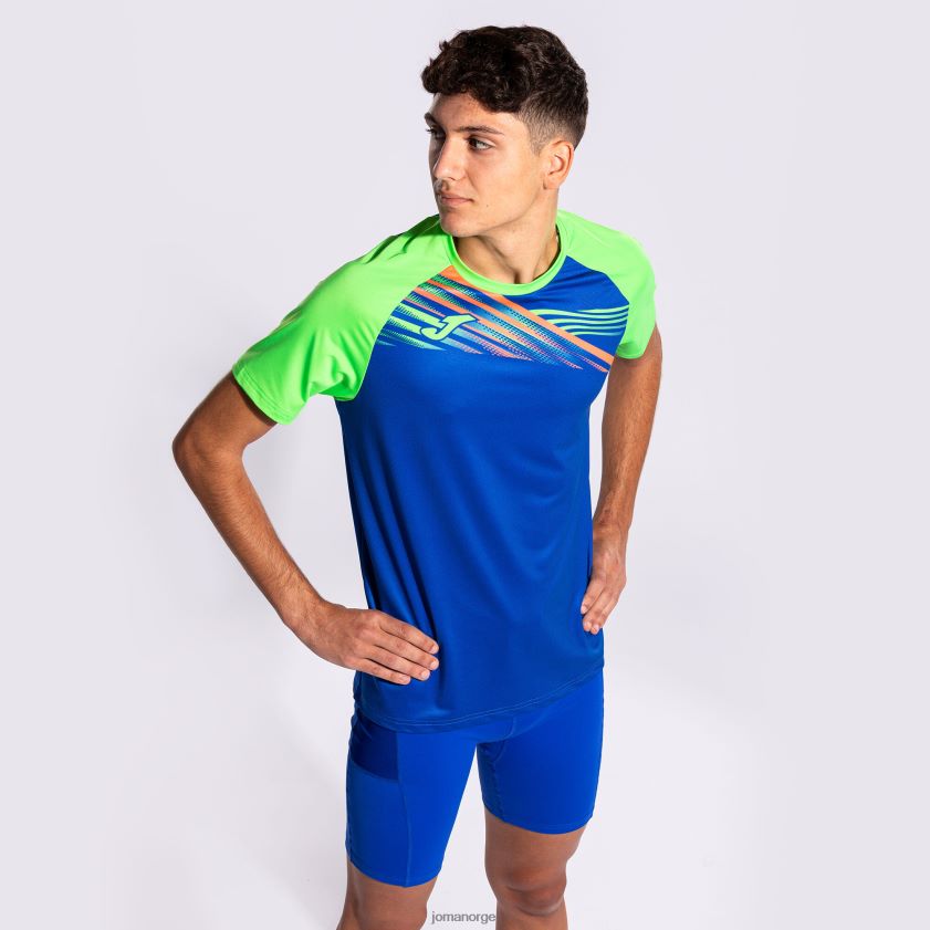 nei Joma skjorte kortermet elite x kongeblå fluorescerende grønn FBD0T01093 menn