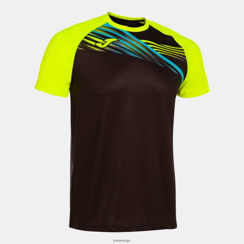nei Joma skjorte kortermet elite x svart fluorescerende gul FBD0T03203 menn