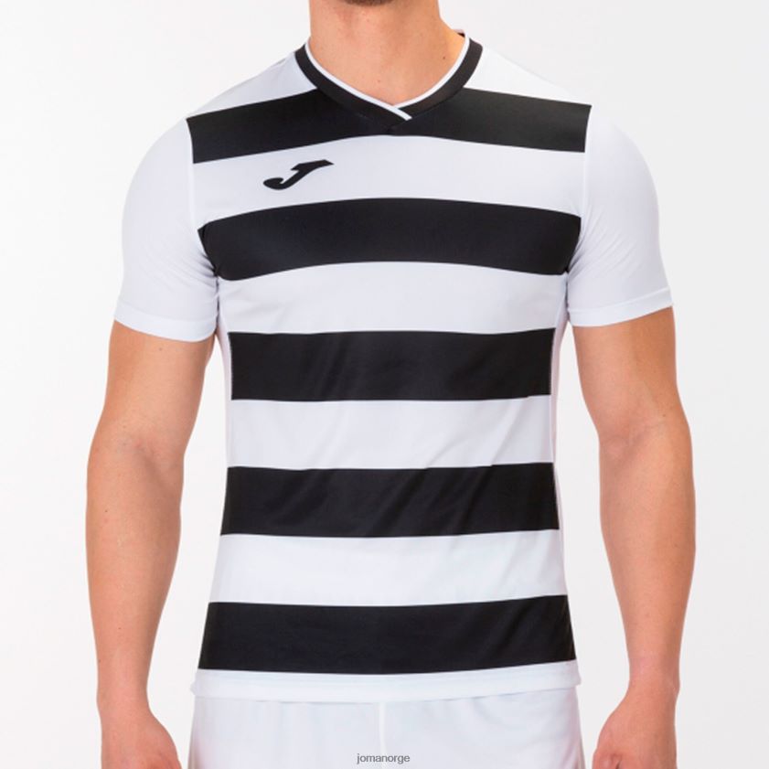nei Joma skjorte kortermet europa iv hvit svart FBD0T01524 menn