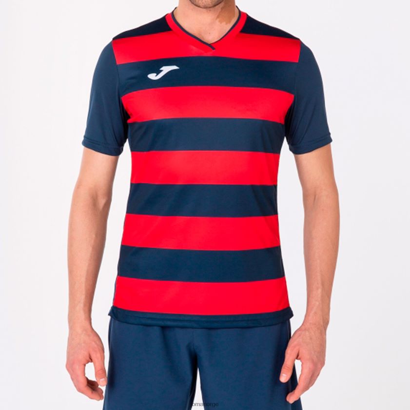 nei Joma skjorte kortermet europa iv marineblå rød FBD0T03130 menn