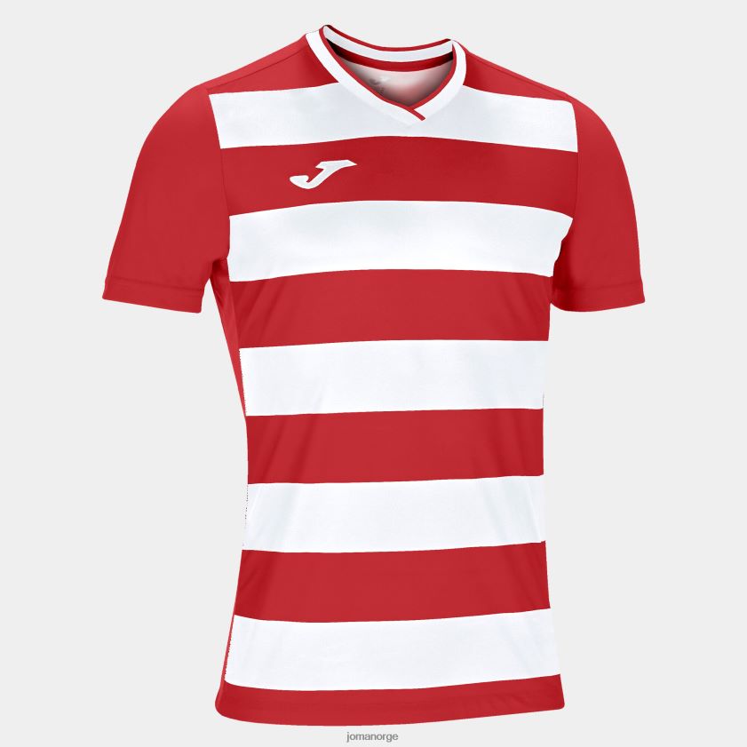 nei Joma skjorte kortermet europa iv rød Hvit FBD0T04398 menn