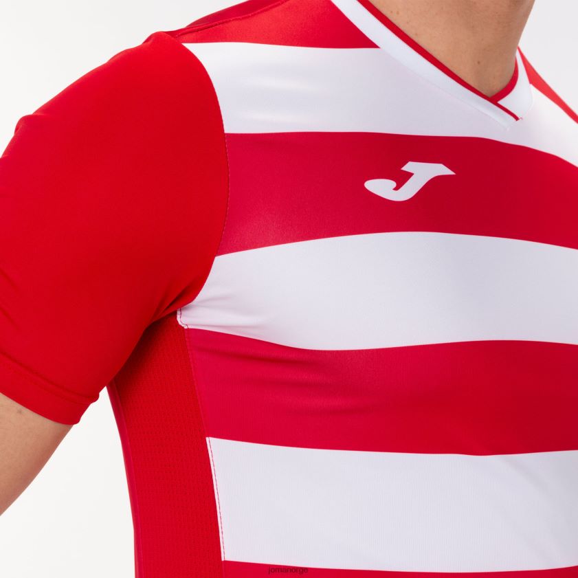 nei Joma skjorte kortermet europa iv rød Hvit FBD0T04398 menn
