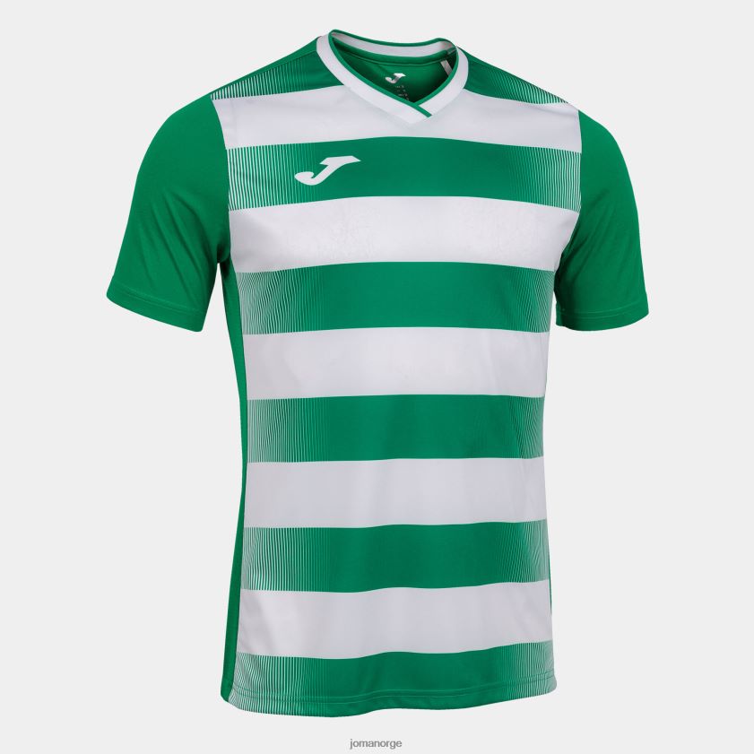 nei Joma skjorte kortermet europa v grønn hvit FBD0T03445 menn