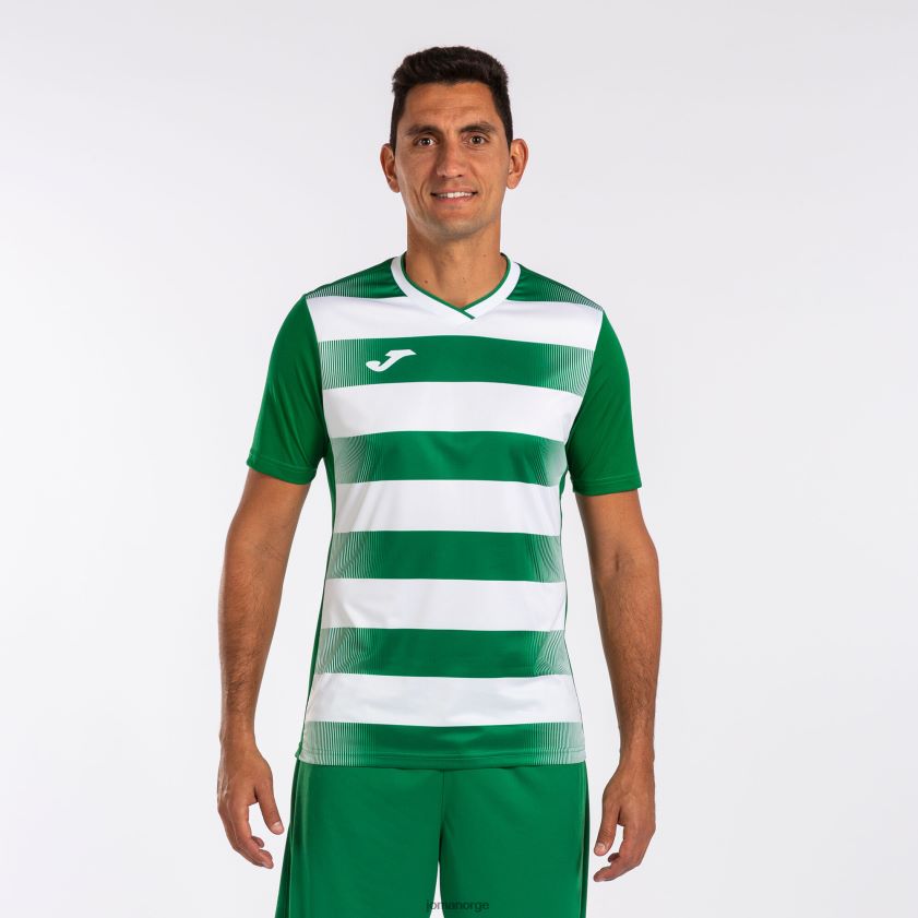 nei Joma skjorte kortermet europa v grønn hvit FBD0T03445 menn