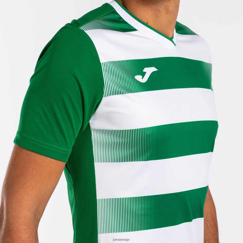 nei Joma skjorte kortermet europa v grønn hvit FBD0T03445 menn