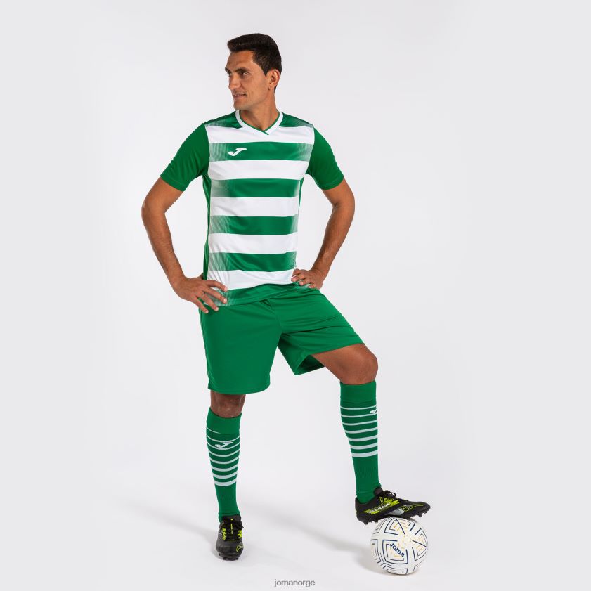 nei Joma skjorte kortermet europa v grønn hvit FBD0T03445 menn