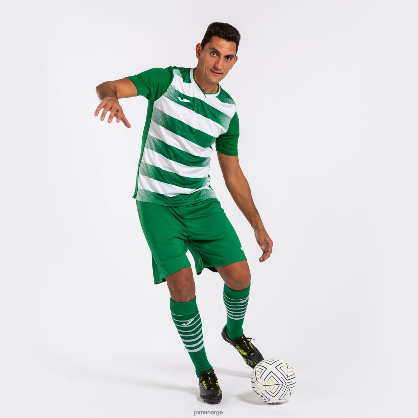 nei Joma skjorte kortermet europa v grønn hvit FBD0T03445 menn