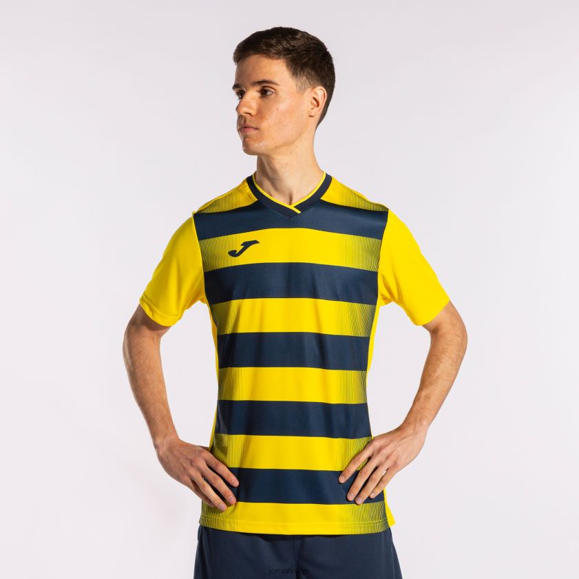 nei Joma skjorte kortermet europa v gul marineblå FBD0T0721 menn