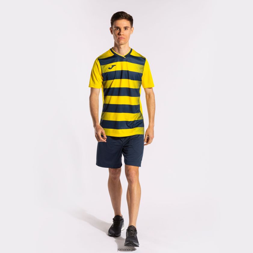nei Joma skjorte kortermet europa v gul marineblå FBD0T0721 menn
