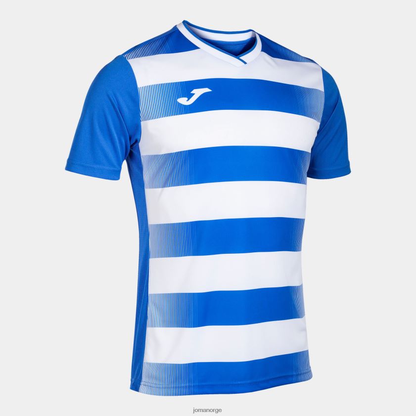 nei Joma skjorte kortermet europa v kongeblå hvit FBD0T03180 menn