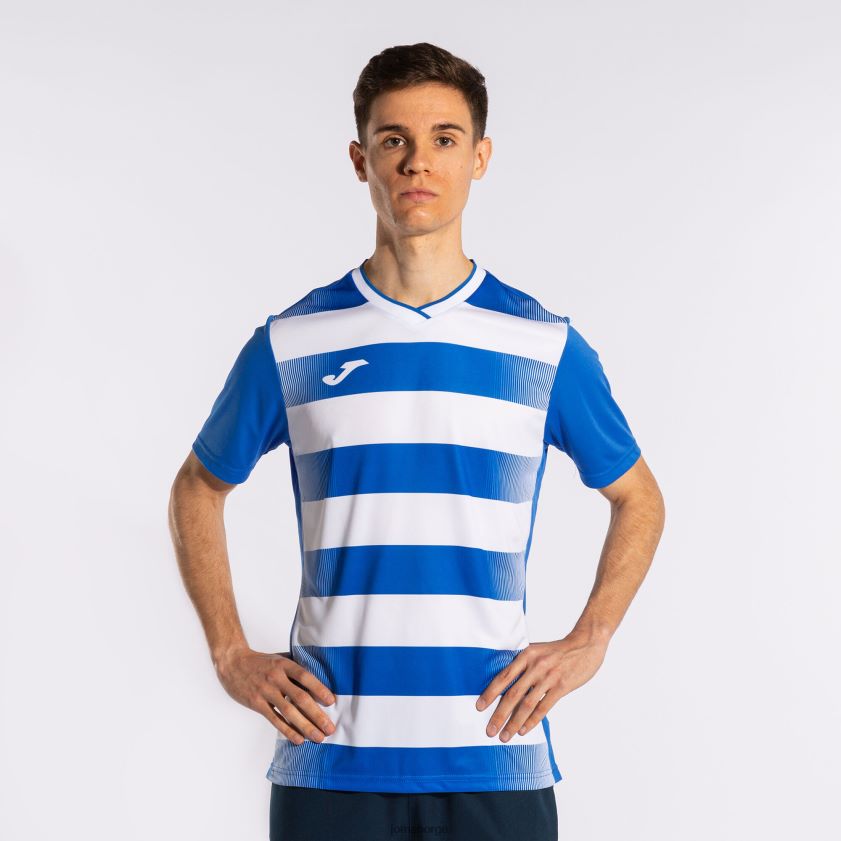 nei Joma skjorte kortermet europa v kongeblå hvit FBD0T03180 menn