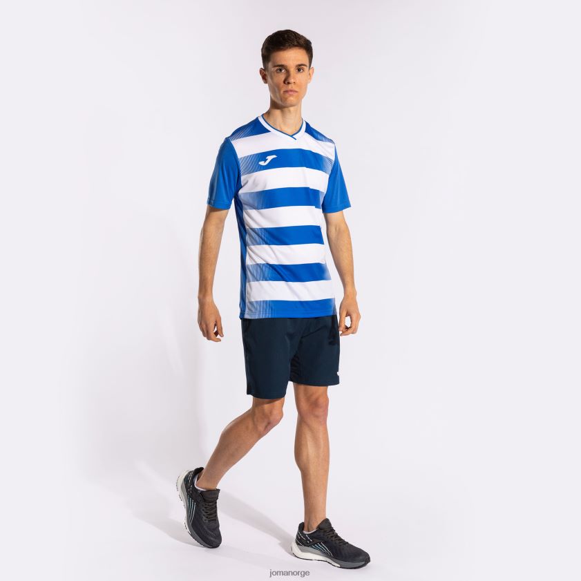 nei Joma skjorte kortermet europa v kongeblå hvit FBD0T03180 menn