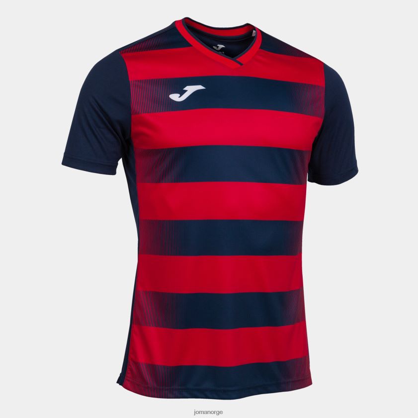 nei Joma skjorte kortermet europa v marineblå rød FBD0T0479 menn