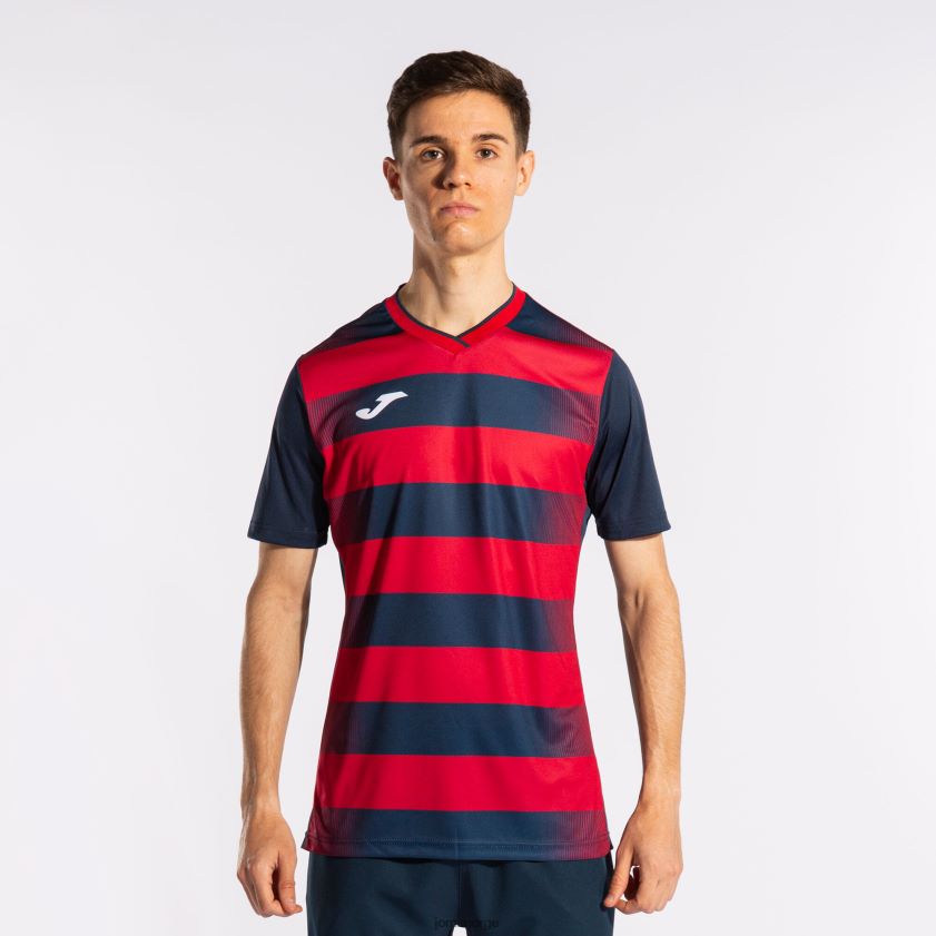 nei Joma skjorte kortermet europa v marineblå rød FBD0T0479 menn