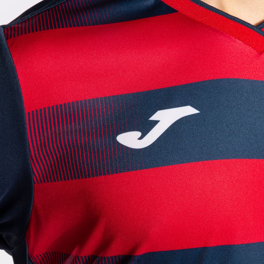 nei Joma skjorte kortermet europa v marineblå rød FBD0T0479 menn