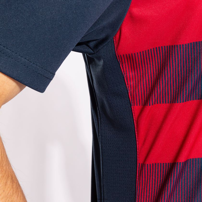 nei Joma skjorte kortermet europa v marineblå rød FBD0T0479 menn