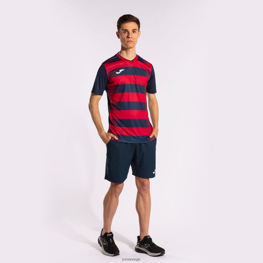 nei Joma skjorte kortermet europa v marineblå rød FBD0T0479 menn