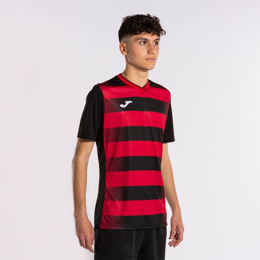 nei Joma skjorte kortermet europa v svart, rød FBD0T04290 menn