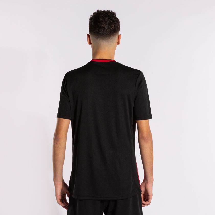 nei Joma skjorte kortermet europa v svart, rød FBD0T04290 menn