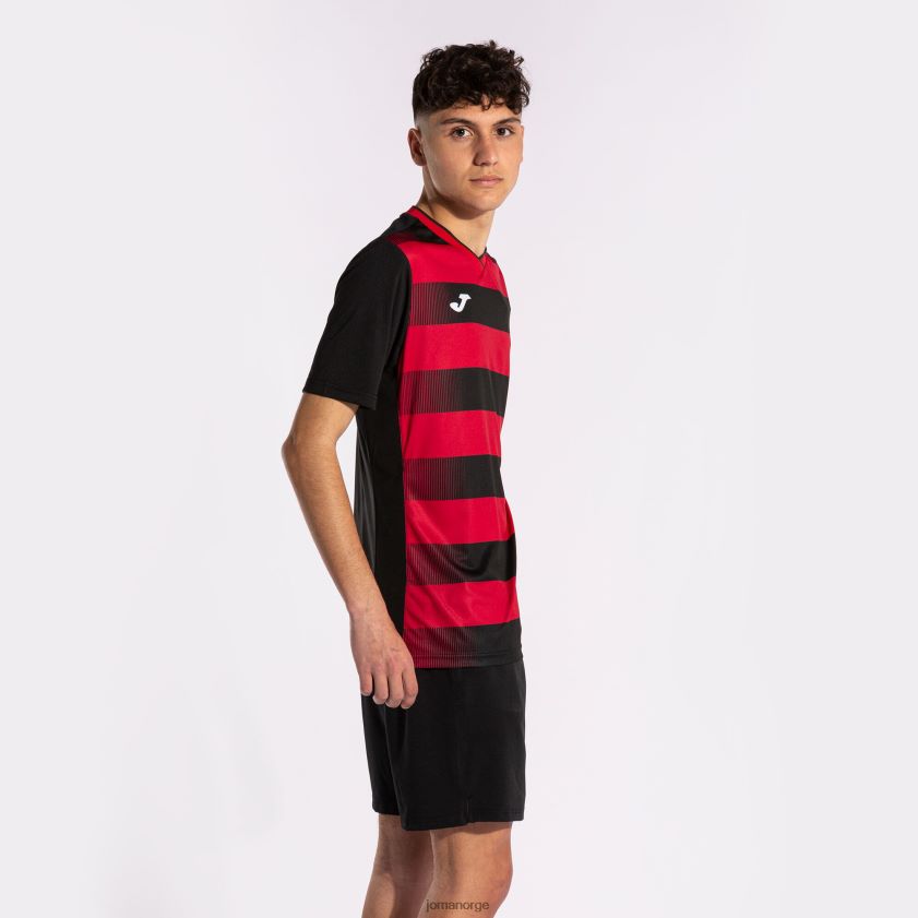 nei Joma skjorte kortermet europa v svart, rød FBD0T04290 menn