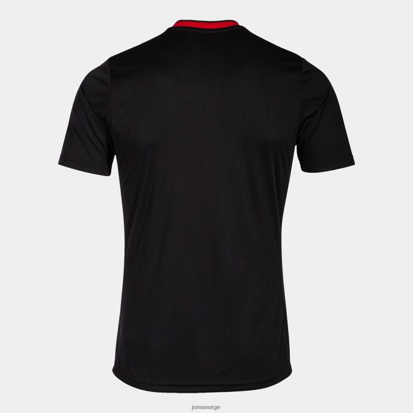nei Joma skjorte kortermet europa v svart, rød FBD0T04290 menn
