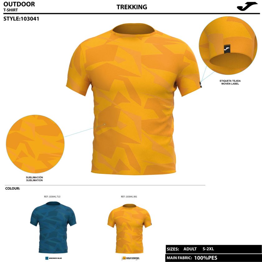 nei Joma skjorte kortermet explorer oransje FBD0T0788 menn