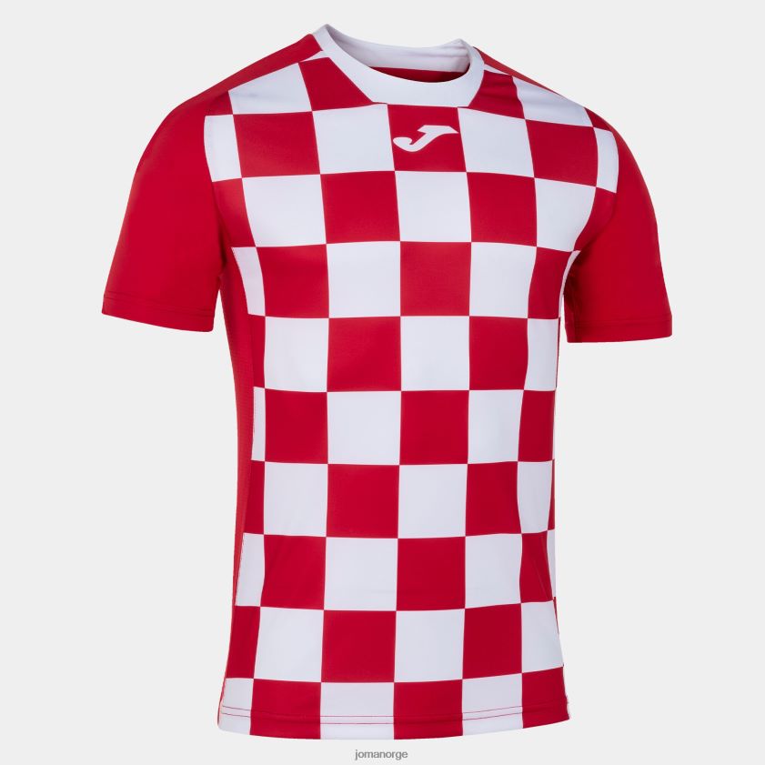 nei Joma skjorte kortermet flagg ii rød Hvit FBD0T01523 menn