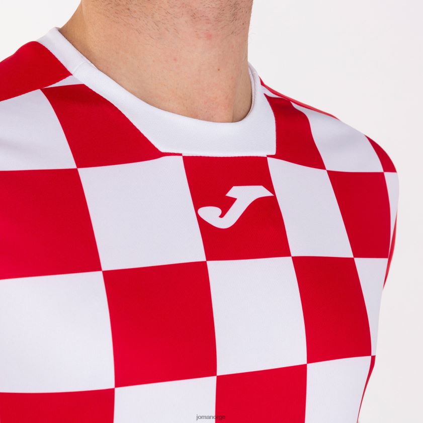 nei Joma skjorte kortermet flagg ii rød Hvit FBD0T01523 menn