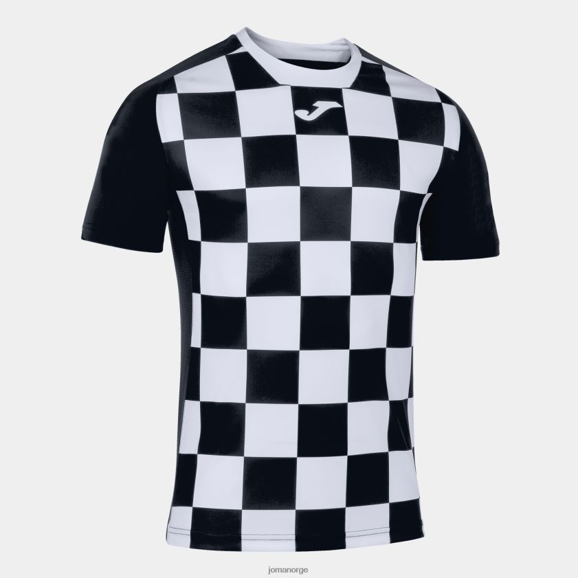 nei Joma skjorte kortermet flagg ii svart hvit FBD0T04397 menn