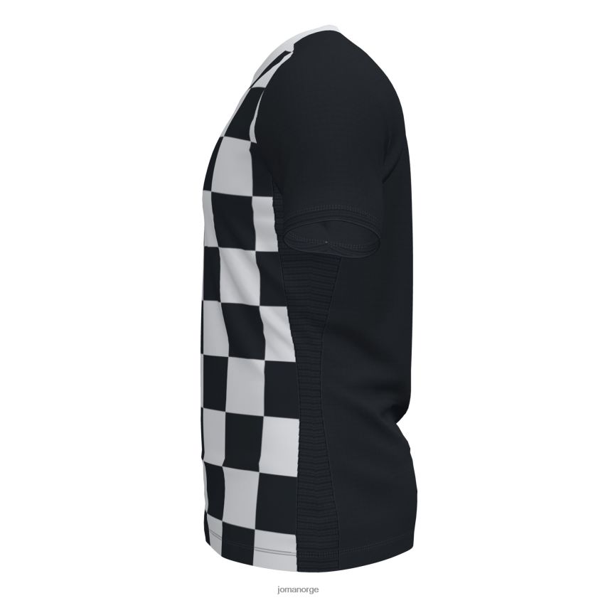 nei Joma skjorte kortermet flagg ii svart hvit FBD0T04397 menn