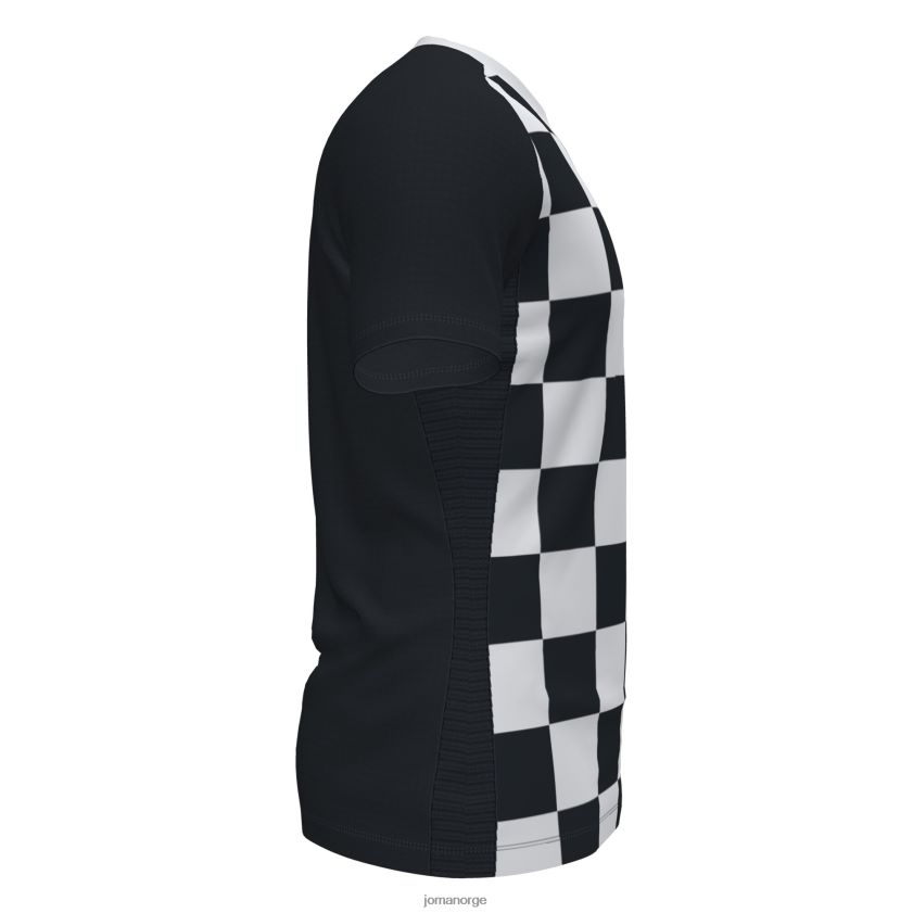 nei Joma skjorte kortermet flagg ii svart hvit FBD0T04397 menn