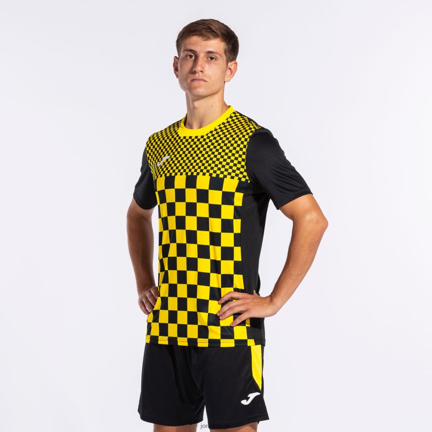 nei Joma skjorte kortermet flagg iii svart gul FBD0T0408 menn