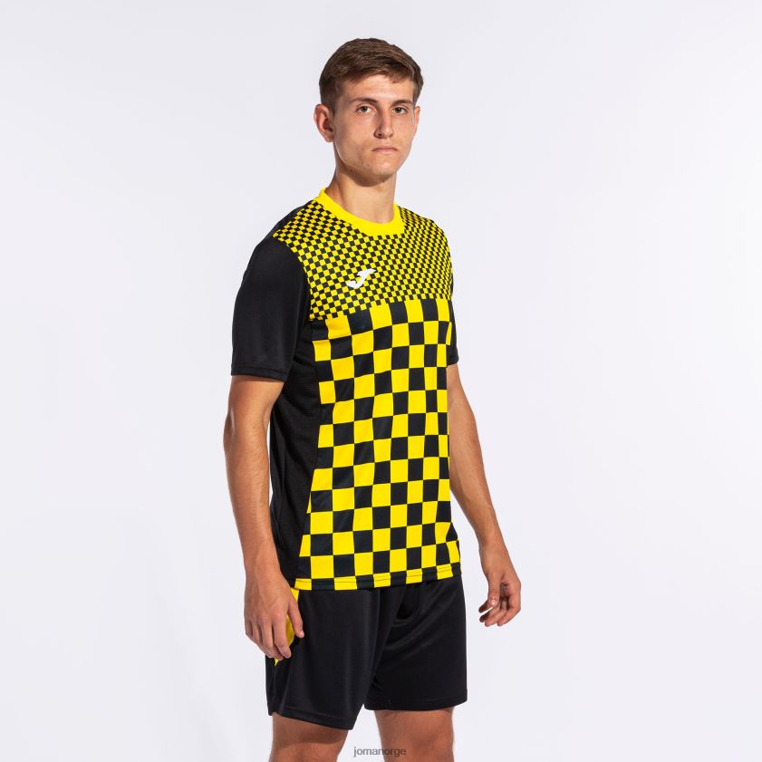 nei Joma skjorte kortermet flagg iii svart gul FBD0T0408 menn