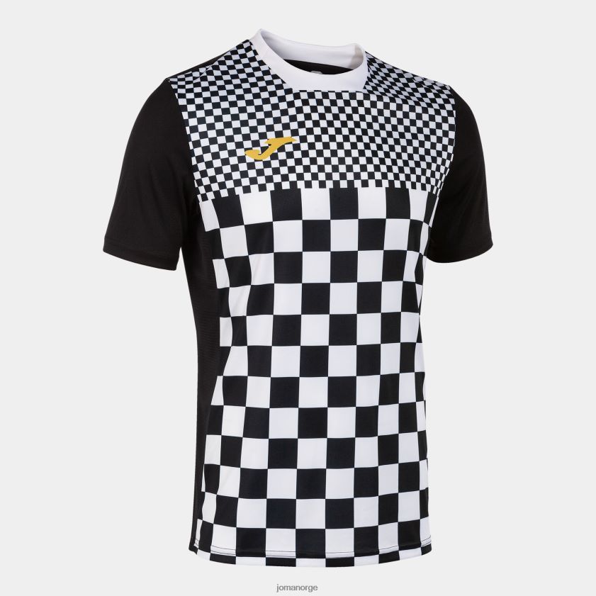 nei Joma skjorte kortermet flagg iii svart hvit FBD0T01360 menn