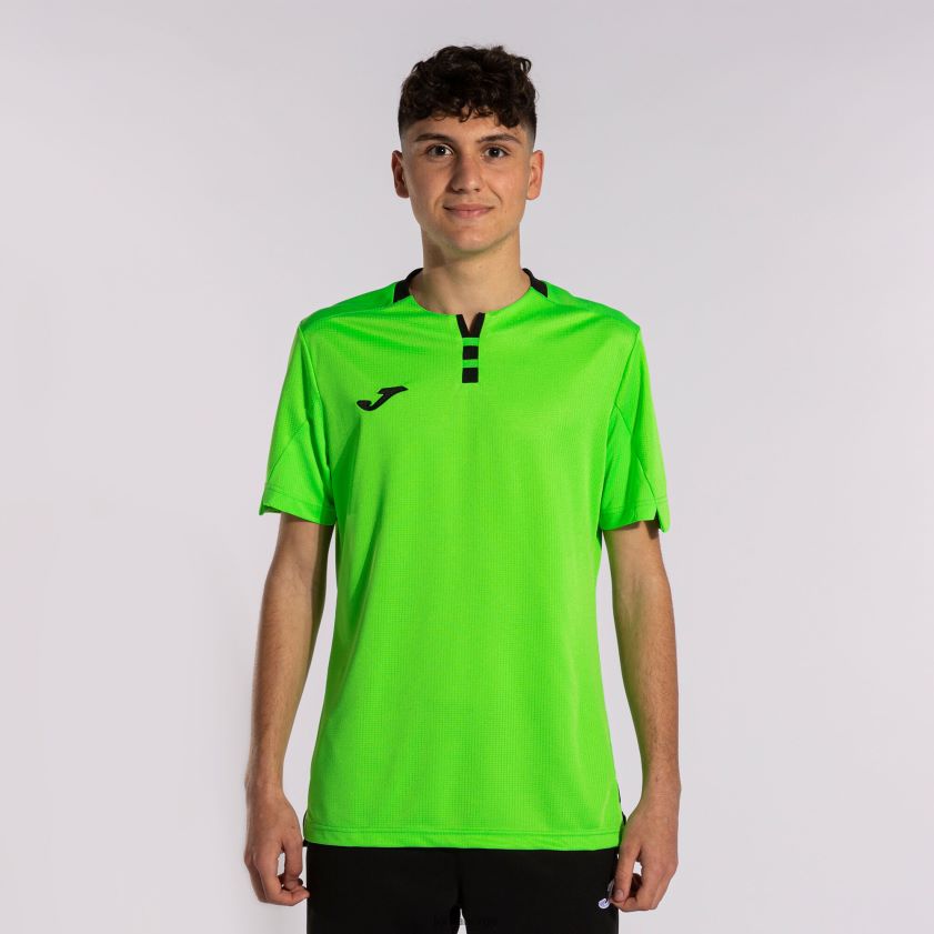 nei Joma skjorte kortermet gull iv fluorescerende grønn svart FBD0T01039 menn