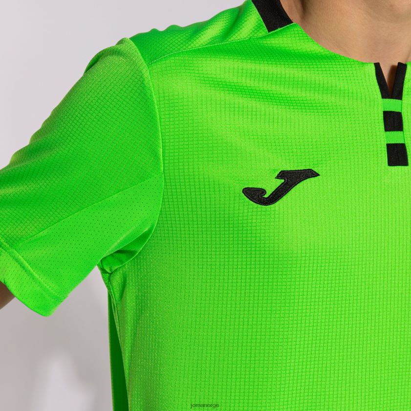 nei Joma skjorte kortermet gull iv fluorescerende grønn svart FBD0T01039 menn