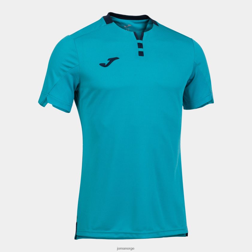 nei Joma skjorte kortermet gull iv fluorescerende turkis marineblå FBD0T03028 menn