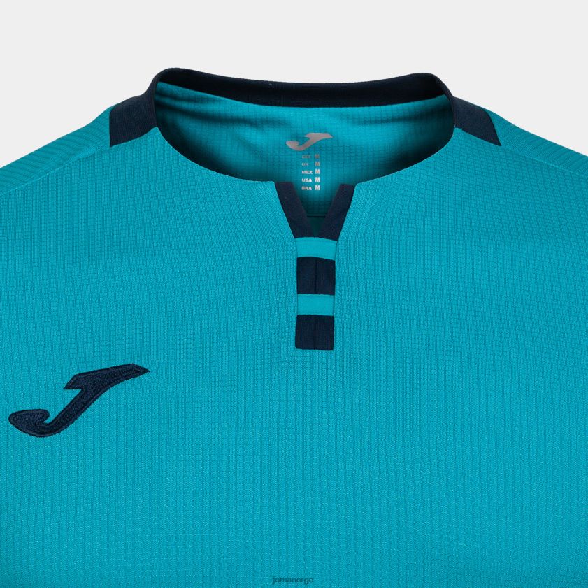 nei Joma skjorte kortermet gull iv fluorescerende turkis marineblå FBD0T03028 menn