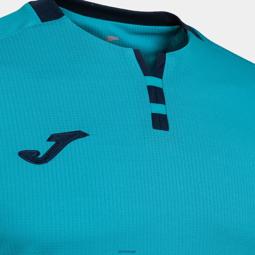 nei Joma skjorte kortermet gull iv fluorescerende turkis marineblå FBD0T03028 menn